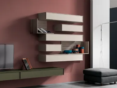 Mensole di design Modulo Fold in laccato opaco di SantaLucia
