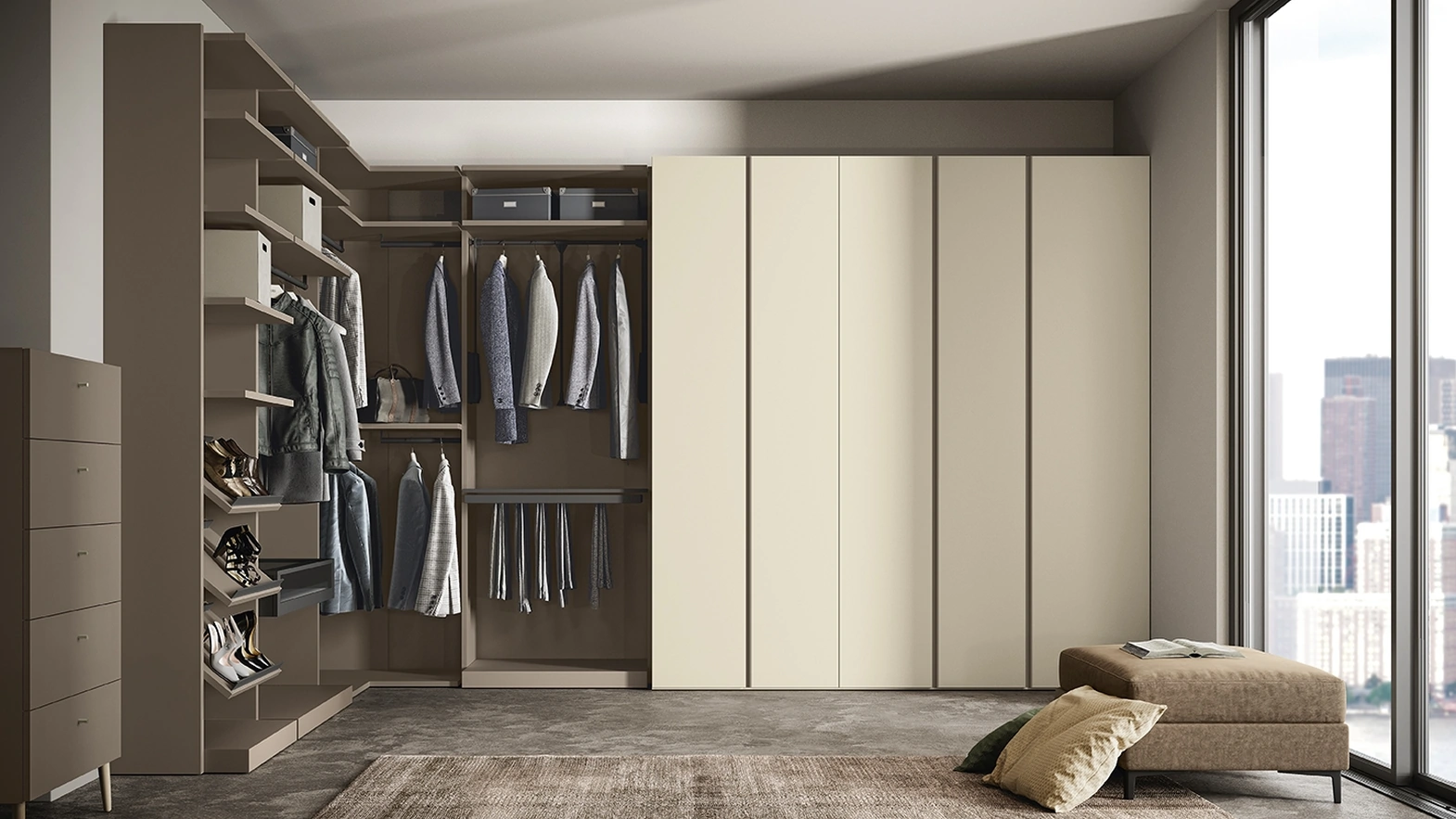 Cabina Armadio Flexo Golf Utility di Colombini Casa