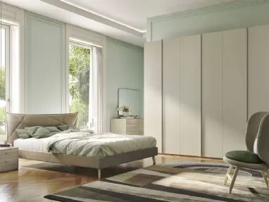 Armadio con ante battenti Quadro Steel finitura beige di S75