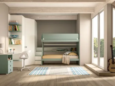 Camera con letto a castello e scrivania Room 164 di Zg Mobili