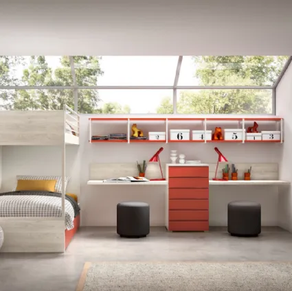 Camera con soppalco Room153 di Zg Mobili