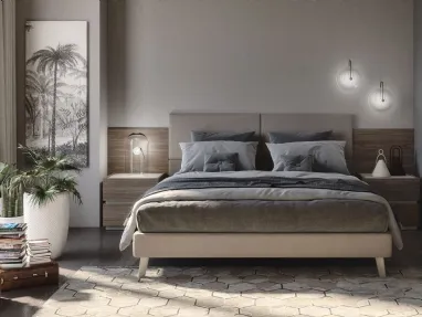 Comodino in finitura noce e beige Cuby di S75