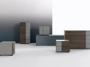 Gruppo Notte in legno e laccato opaco Background di Mab