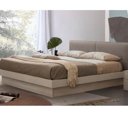 Comodino in laccato opaco creta e struttura in finitura olmo light Time 2 di S75