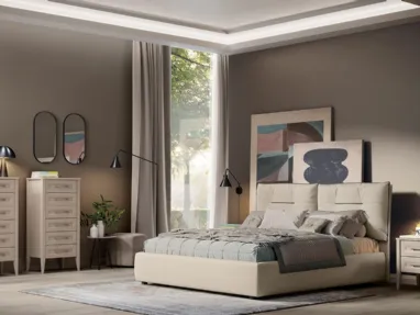 Letto Arcadia Kiss in tessuto imbottito di Colombini Casa