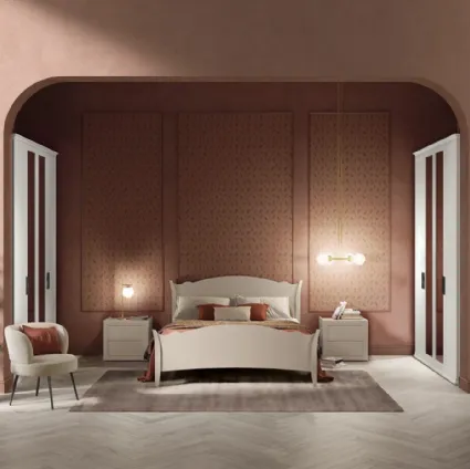Letto con testiera sagomata Arcadia Rainbow di Colombini Casa