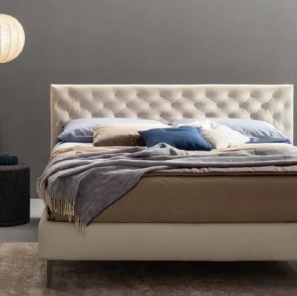 Letto in tessuto imbottito e trapuntato Bubbles di Bside