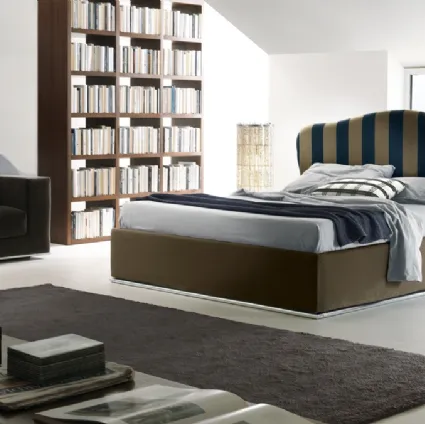 Letto con testiera sagomata e box contenitore Camilla di Ergogreen