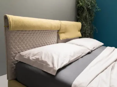 Letto imbottito con testiera reversibile Clip di Bside