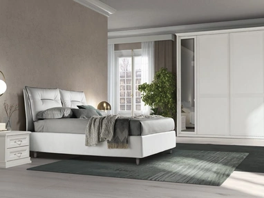 Letto Arcadia Kiss in tessuto imbottito di Colombini Casa