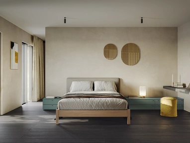 Letto con testiera Golf Cosy di Colombini Casa