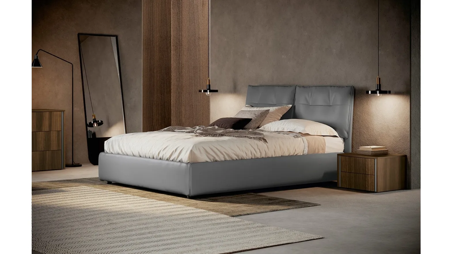 Letto in pelle Golf Kiss di Colombini Casa