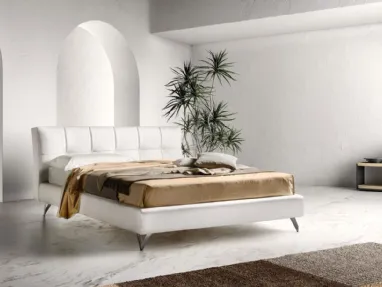 Letto con testiera in tessuto trapuntato Contemporary di Bside