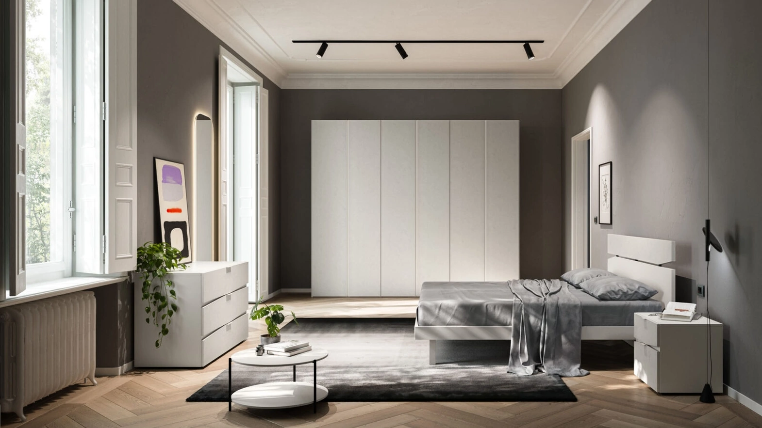 Letto con testiera Contra Night 02 di Orme