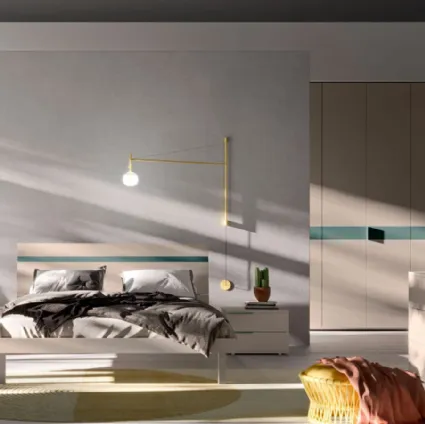 Letto matrimoniale con testiera Elga di Orme