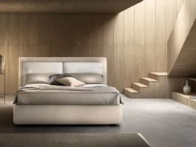 Letto relax in tessuto imbottito con testiera regolabile Flux di Bside