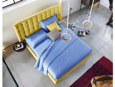 Letto matrimoniale con testiera capitonnè Hug 05 High di Noctis