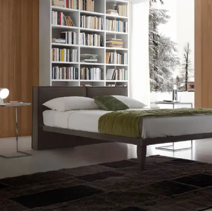 Letto con testiera in tessuto imbottito Jessie di Ergogreen