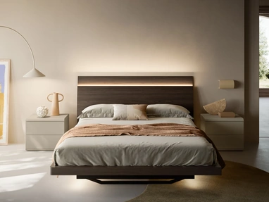 Letto con testiera doppia Lotus di SantaLucia