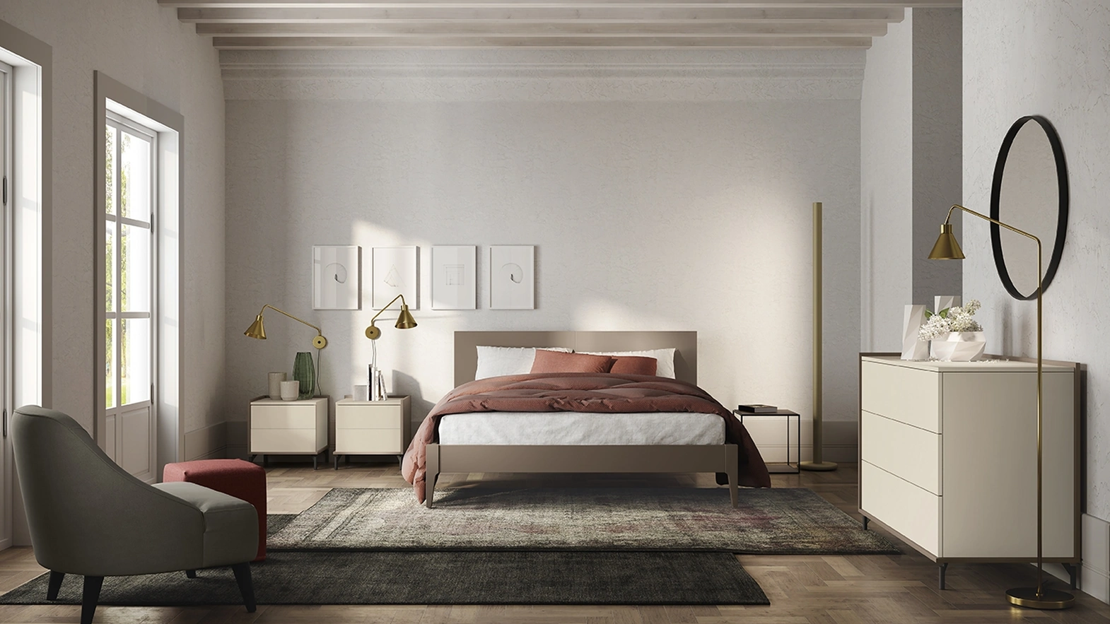 Letto matrimoniale Mushy di Colombini Casa