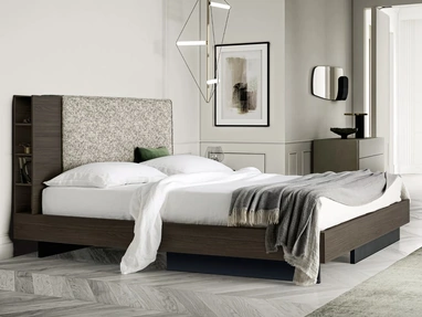 Letto in melaminico e tessuto Plinio di SantaLucia