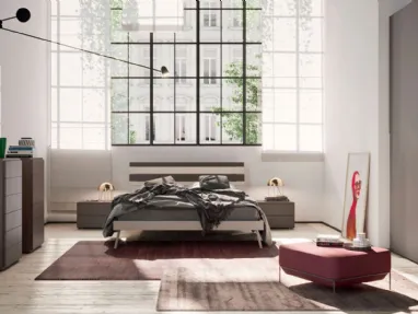 Letto con testiera moderna Segno di Orme