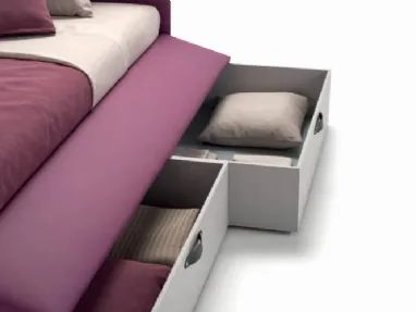 Letto imbottito con cassetti contenitore Twice Letto di Bside