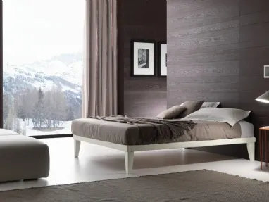 Letto moderno in ecopelle Sommier Tessile di Ergogreen