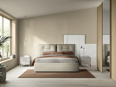 Letto imbottito Volo Kiss di Colombini Casa