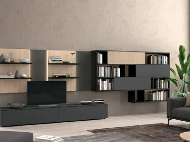 Libreria Vitalyty Luce Sospesa Grigia in melaminico di Colombini Casa