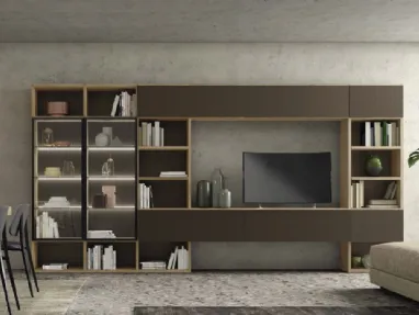 Libreria Vitalyty Luce a parete in melaminico di Colombini Casa