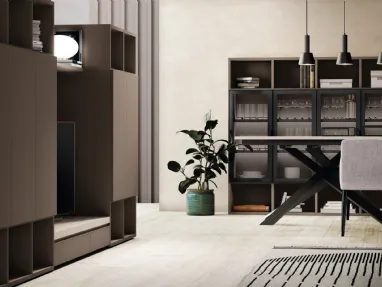 Libreria a muro Golf Infinity I103 in melaminico di Colombini Casa