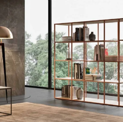 Libreria divisoria moderna in laccato opaco Grafic 02 di Orme