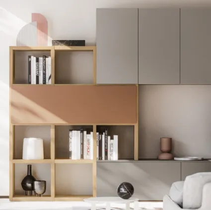 Libreria in laccato opaco GS213 di SantaLucia