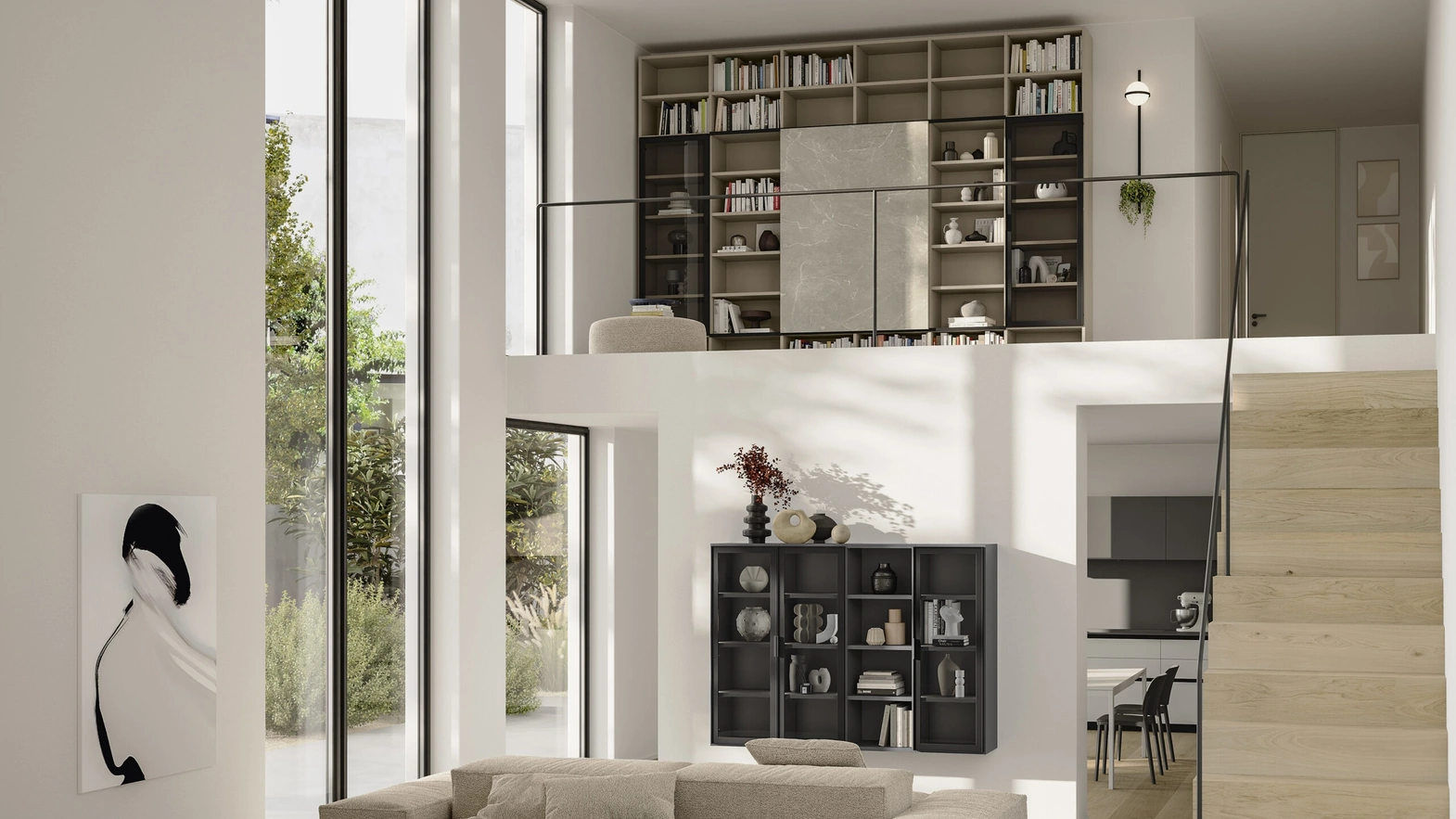 Libreria Night & Day e Golf Infinity L03NS di Colombini Casa