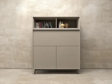 Madia Alta dal design moderno in laccato opaco Glamour 04 di Mab