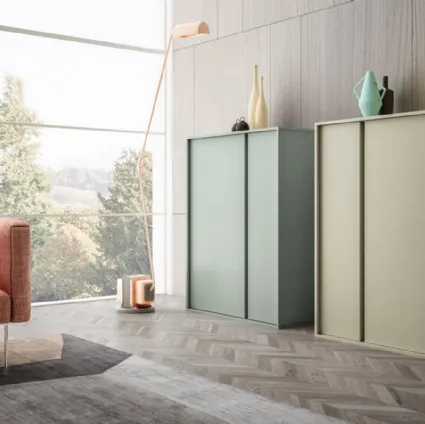 Madia alta Living 02 in laccato opaco di Arredo3
