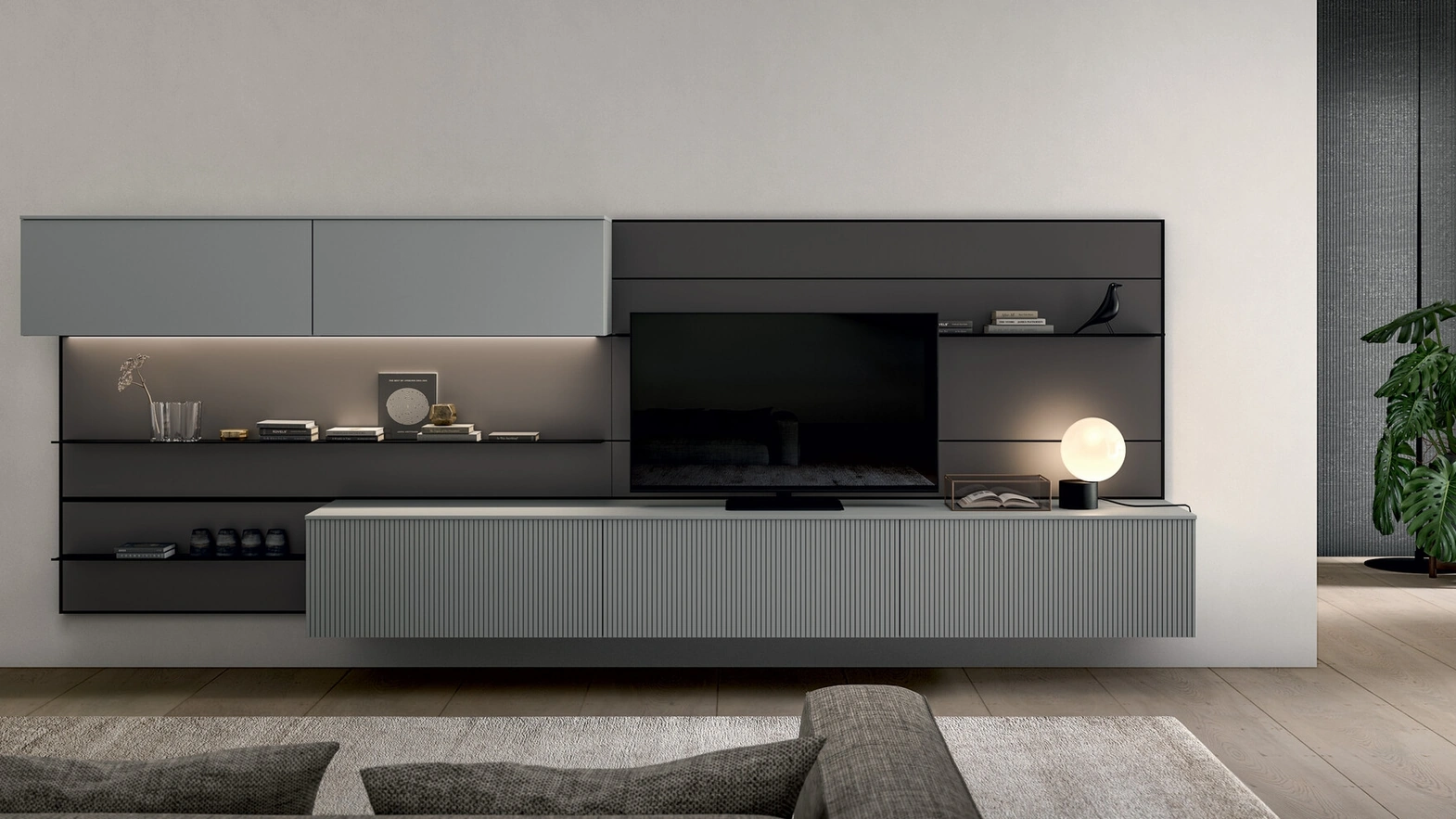 Parete Attrezzata Living Time 01 di Arredo3