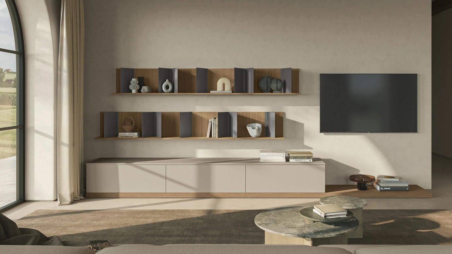 Parete Attrezzata Night & Day L01NS di Colombini Casa