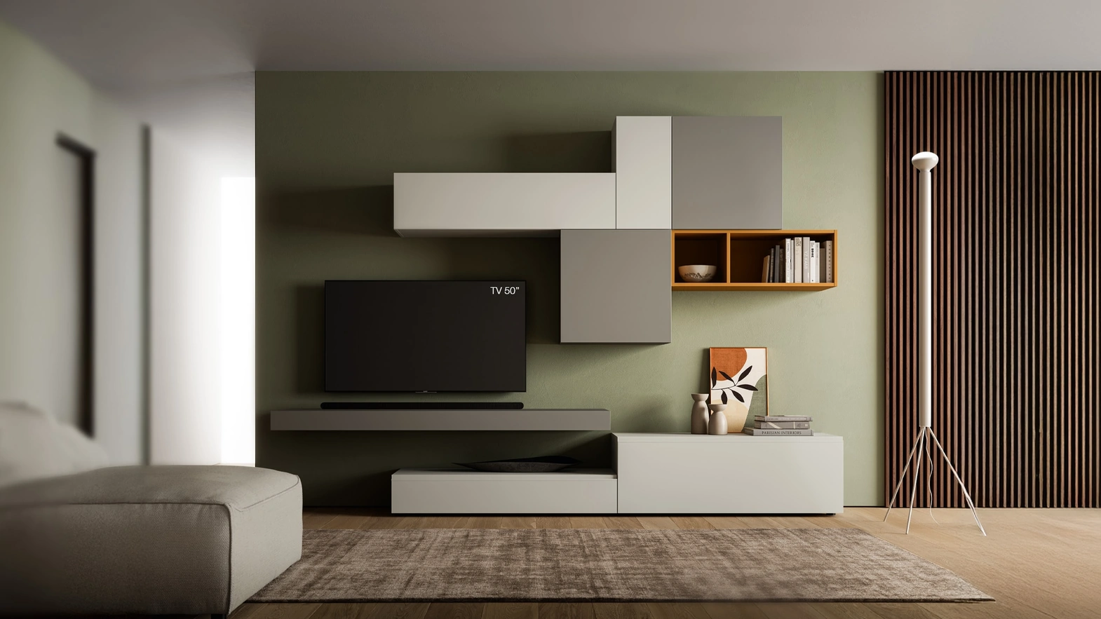 Parete Attrezzata Pratico PTG411 di SantaLucia