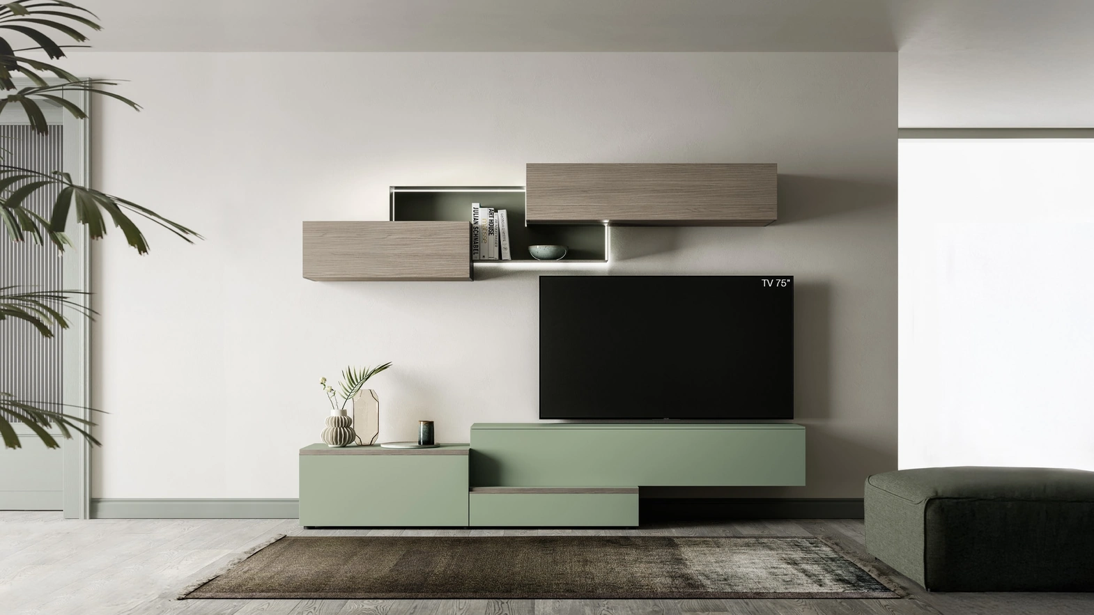 Parete Attrezzata Pratico PTG432 di SantaLucia