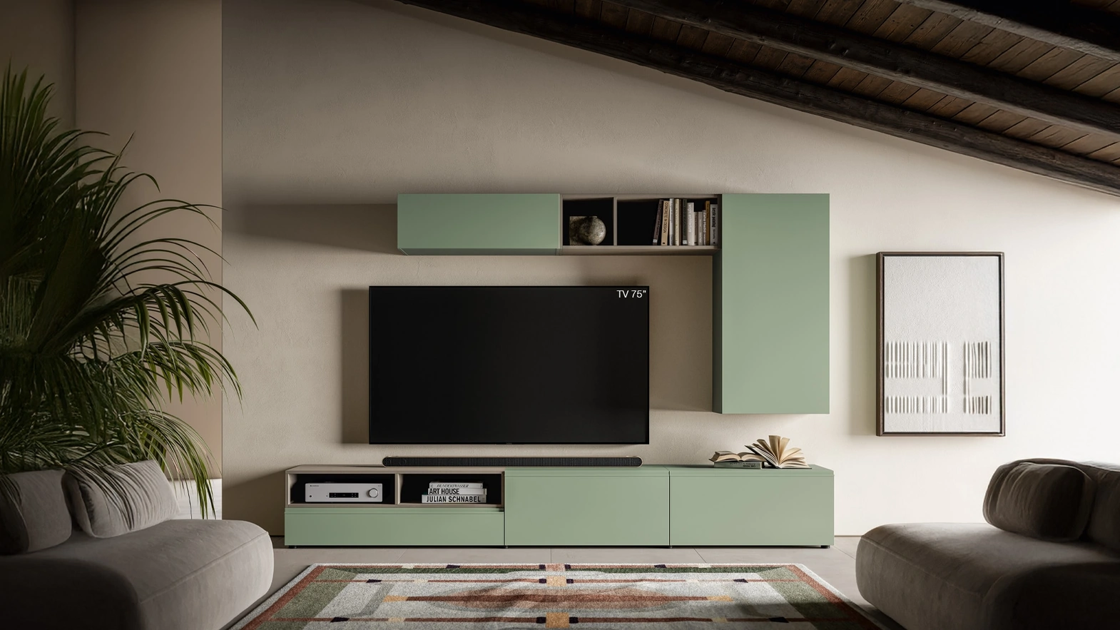 Parete Attrezzata Pratico PTG450 di SantaLucia