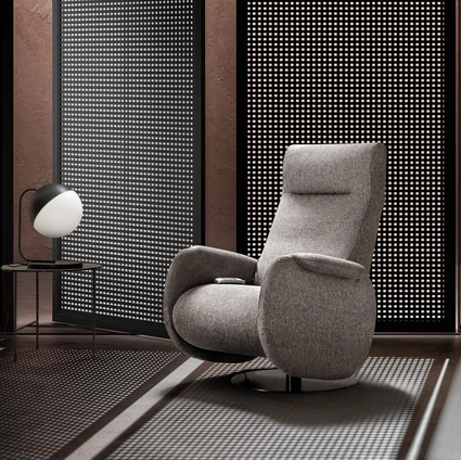 Poltrona reclinabile Fusion Relax in tessuto di Samoa