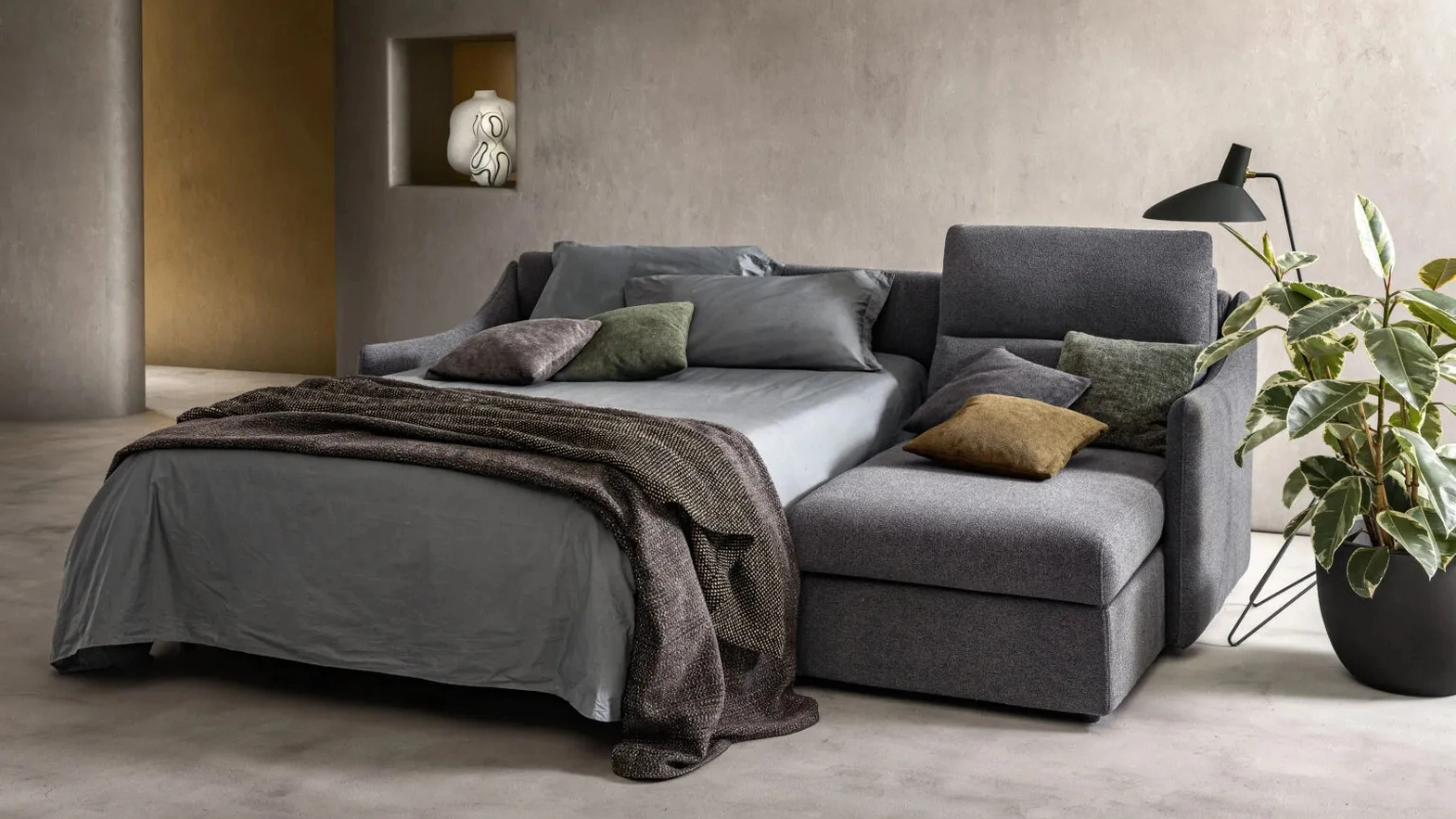 Divano Letto con penisola Logan di Samoa