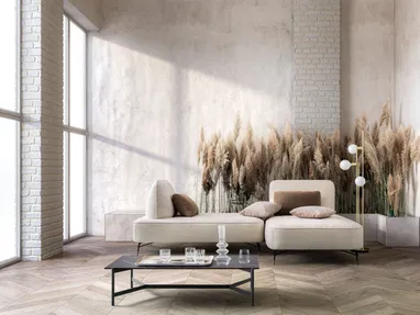 Divano in tessuto con penisola Matrix Special di Samoa