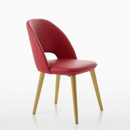 Sedia Ariel in tessuto con gambe in frassinodi Eurosedia