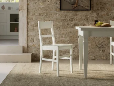 Sedia Flora in legno massello laccato di Arredo3