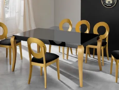 Sedia classica fissa dorata Duchessa Oro di Eurosedia