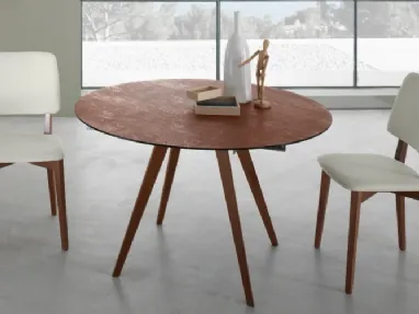 Sedia moderna in legno con imbottitura Karen di Eurosedia