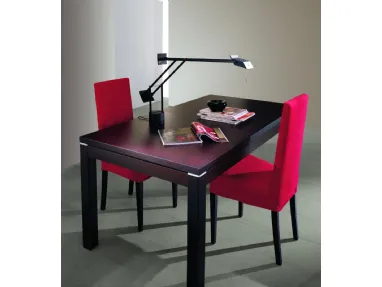 Sedia con rivestimento ecopelle o tessuto, base in faggio, Mimi di Eurosedia